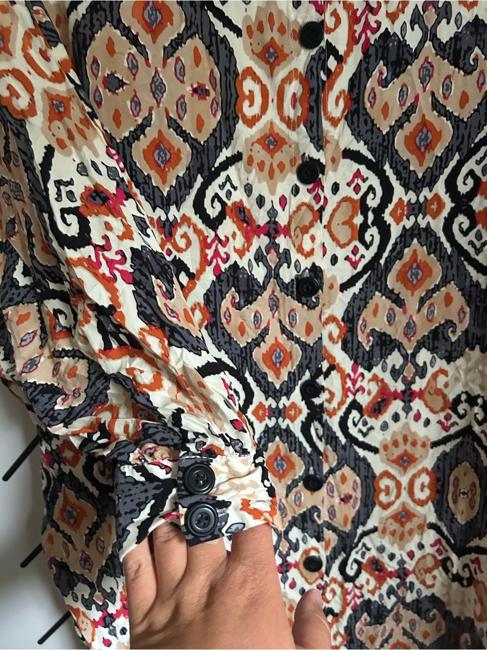 vibrant Charlise paisley shirt dress oversized tunic-style boho - Picture 5 of 7